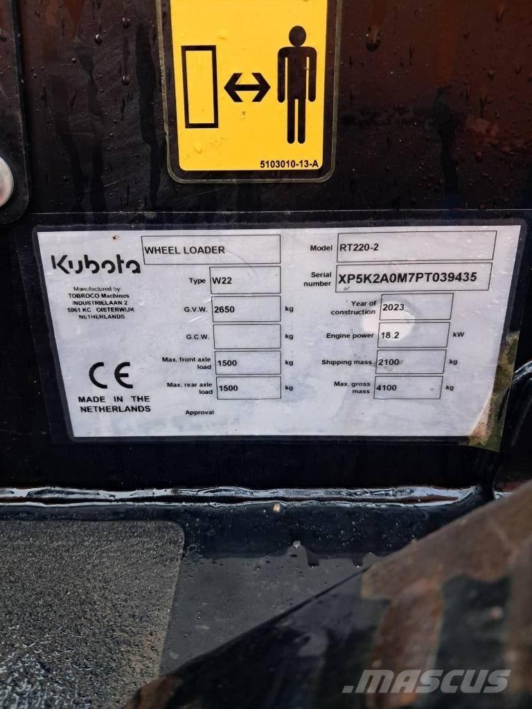 Kubota RT 220-2e Mini homlokrakodók