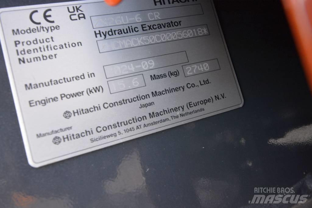 Hitachi ZX 26 U-6 Mini kotrók < 7t