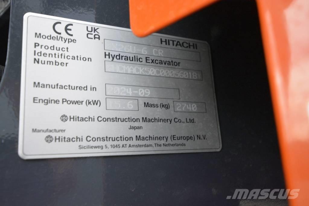 Hitachi ZX 26 U-6 Mini kotrók < 7t