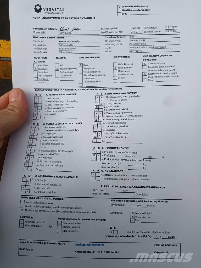 Haulotte H 18 SX Ollós emelők