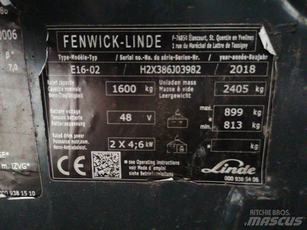 Linde E16-02 Elektromos targoncák