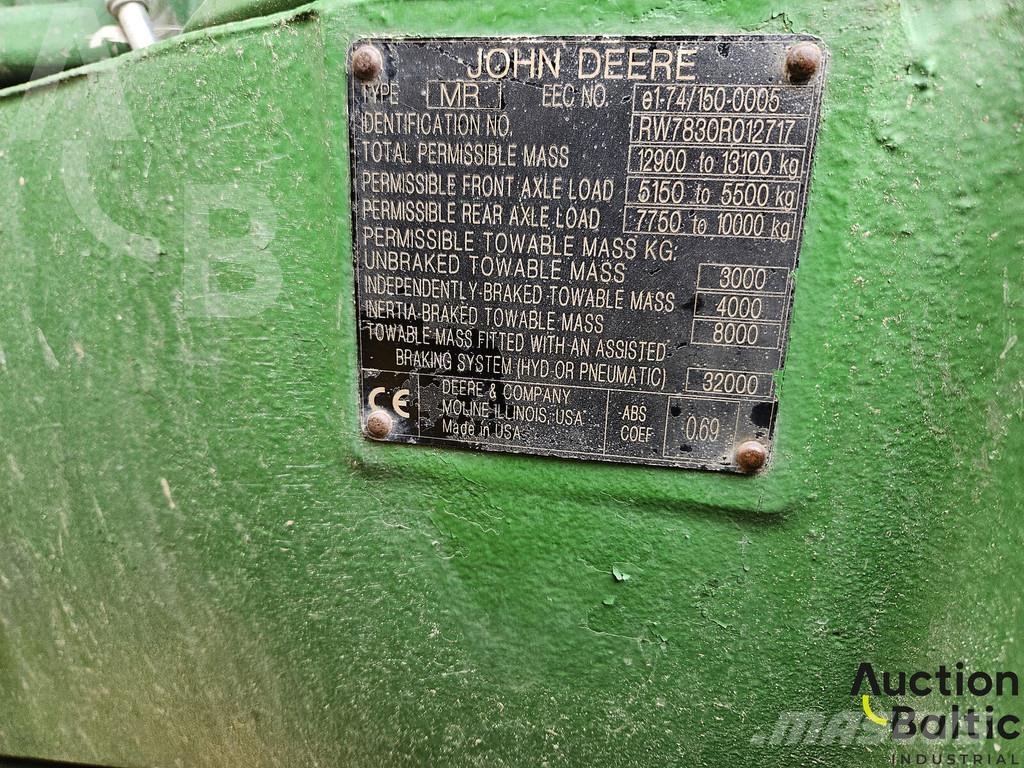 John Deere 7830 Traktorok