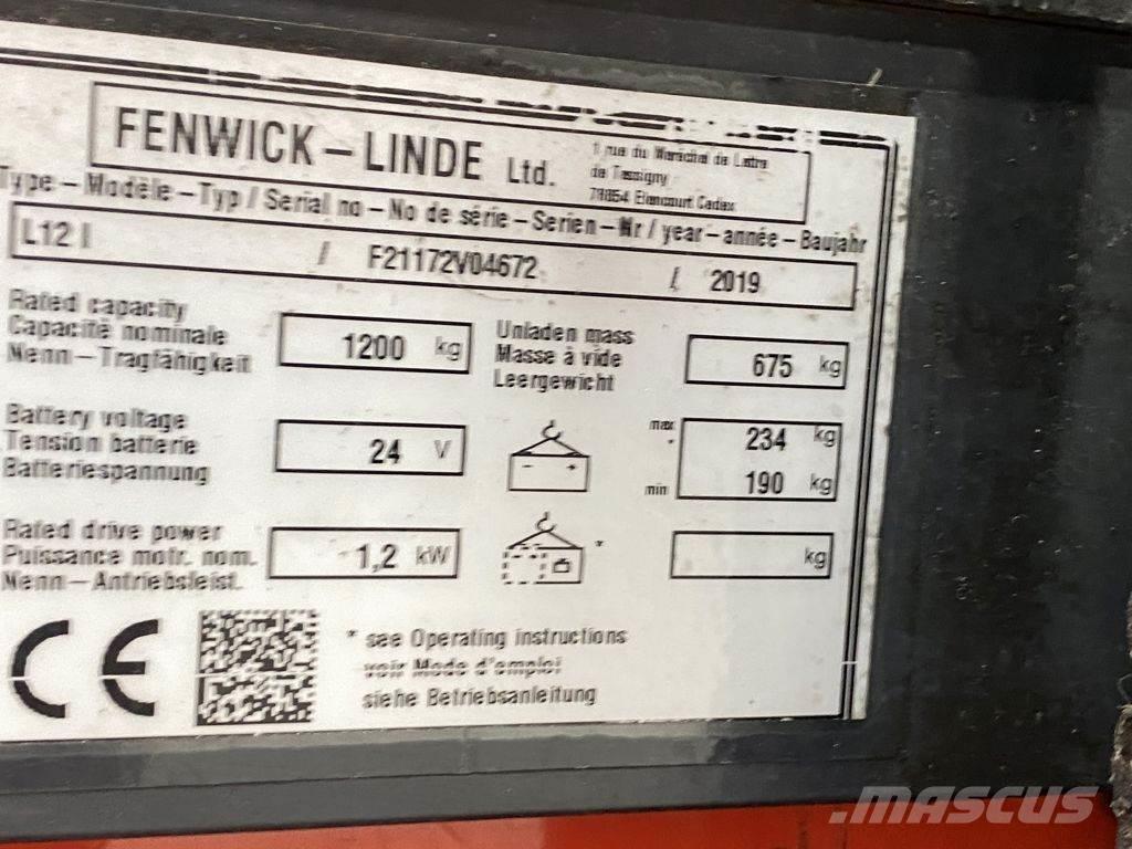Linde L12 I Gyalogkíséretű targonca