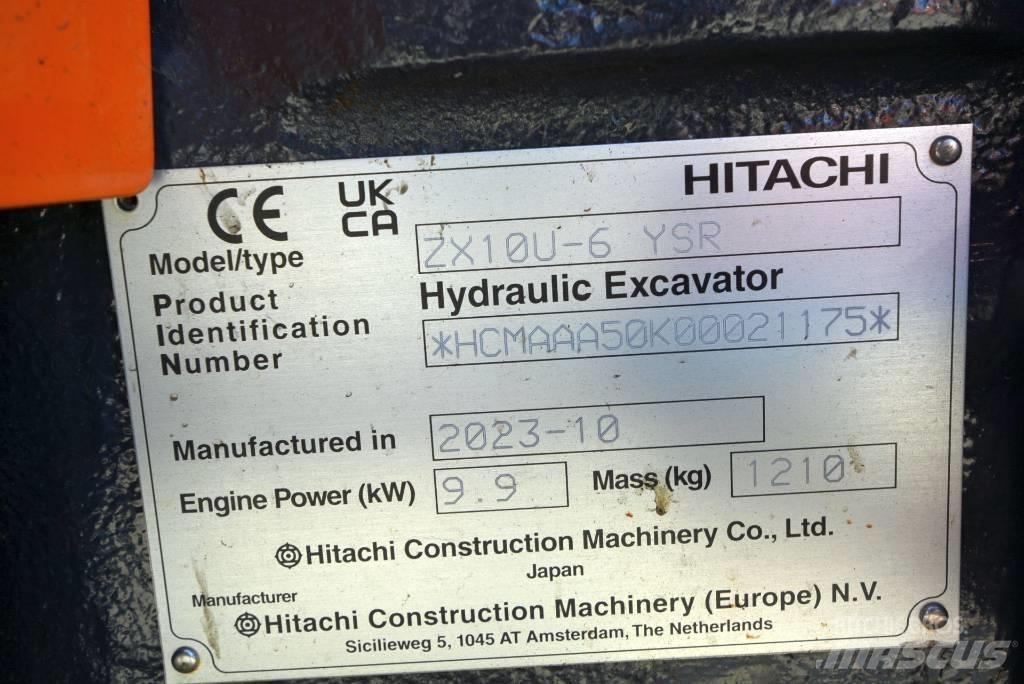 Hitachi ZX 10U-6 Mini kotrók < 7t