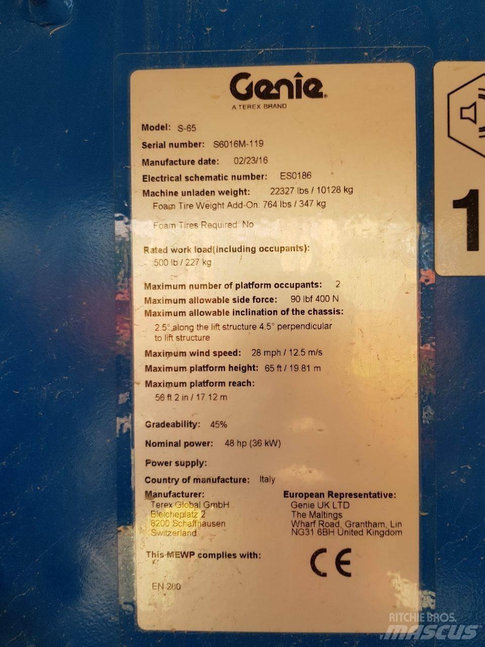 Genie S65 Teleszkópos emelők