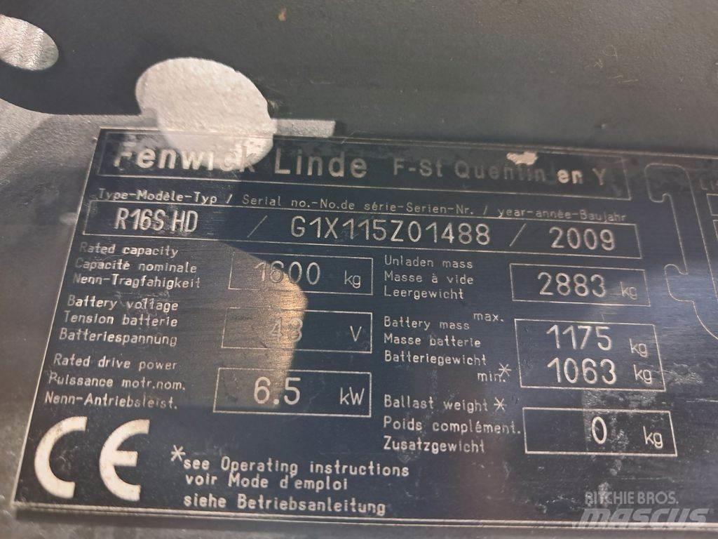 Linde R16 S HD Tolóoszlopos targonca