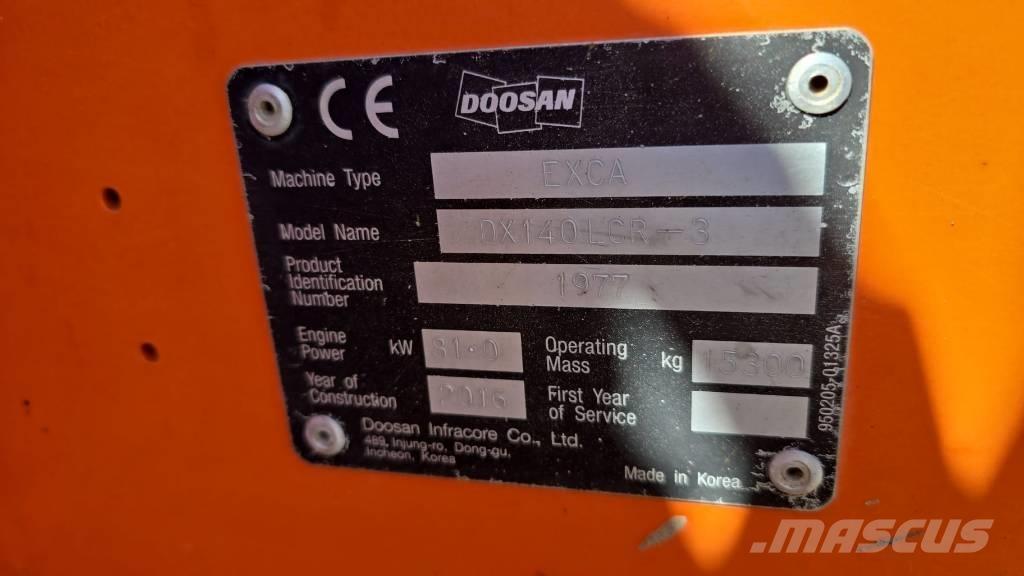 Doosan DX 140 LCR-3 Lánctalpas kotrók