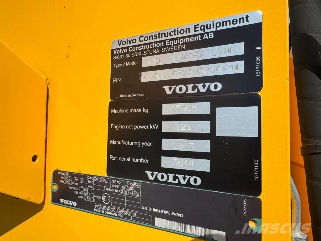 Volvo L 70 G Gumikerekes homlokrakodók