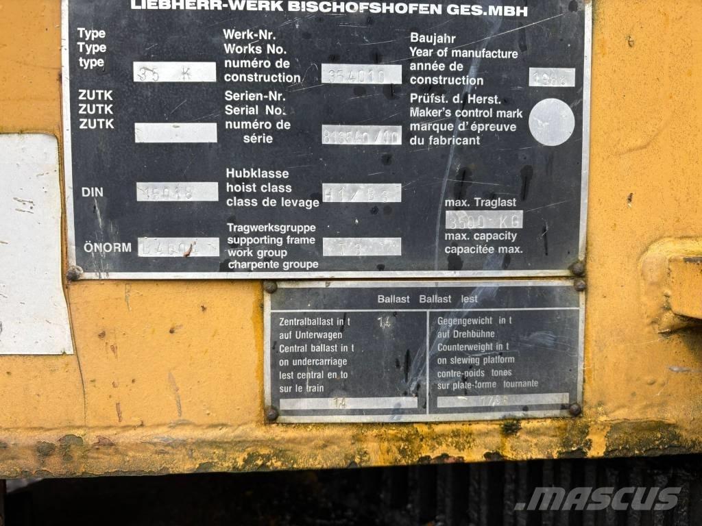 Liebherr 35 K Torony daruk