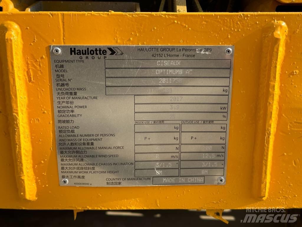 Haulotte OPTIMUM 8 Ollós emelők