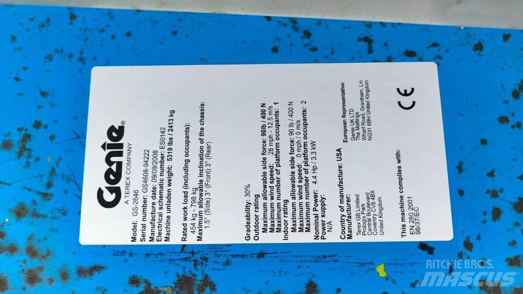 Genie GS 2646 Ollós emelők
