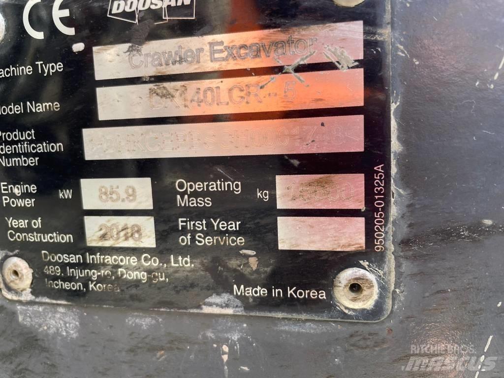 Doosan DX 140 LCR Lánctalpas kotrók
