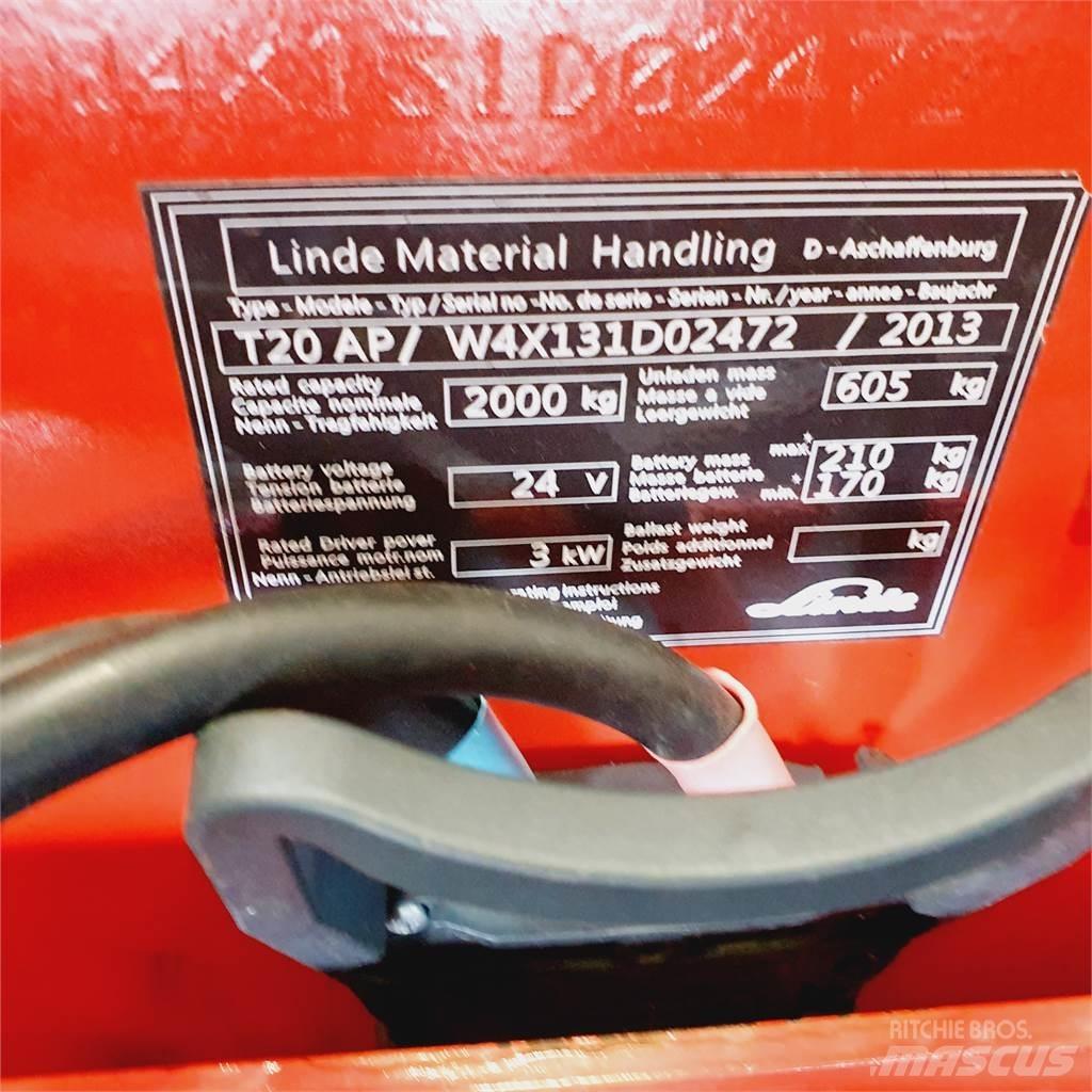Linde T20AP kurz Alacsony emelőkocsi