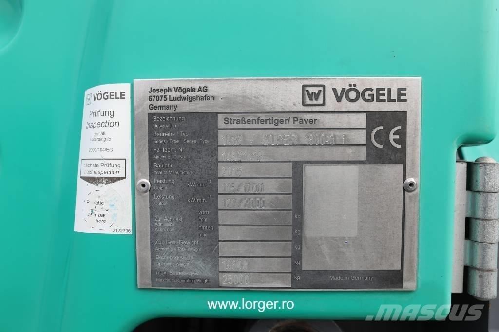Vögele Super 1800 - 3i Aszfalt terítõ gépek