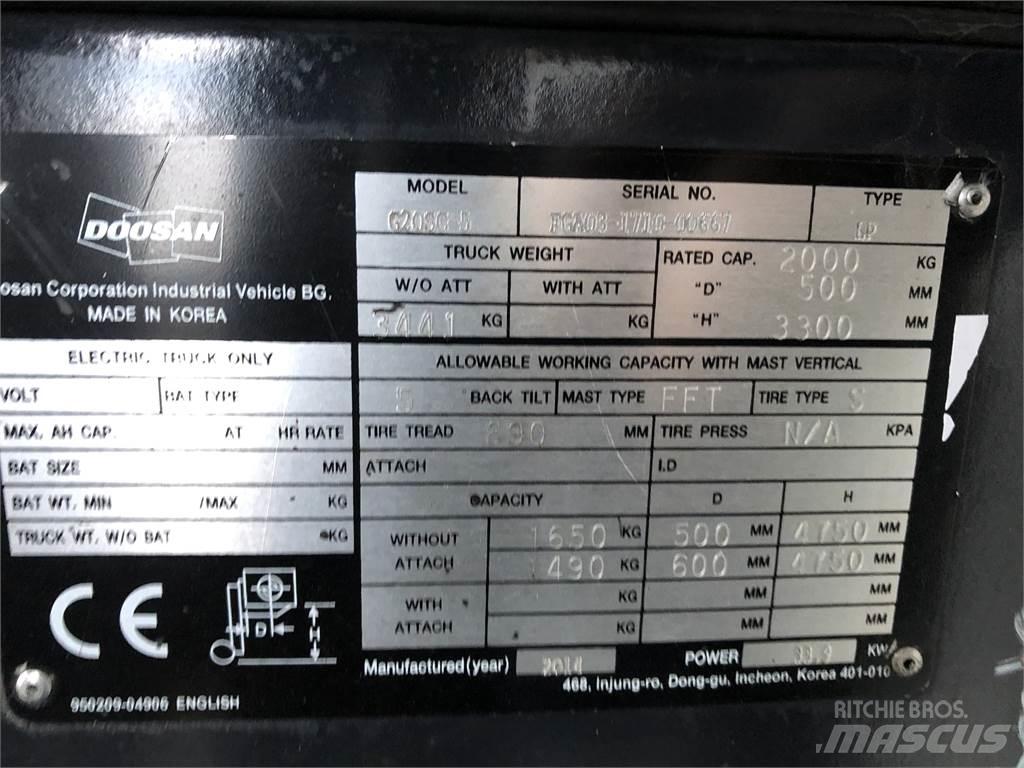 Doosan G20 SC-5 Gázüzemű targoncák