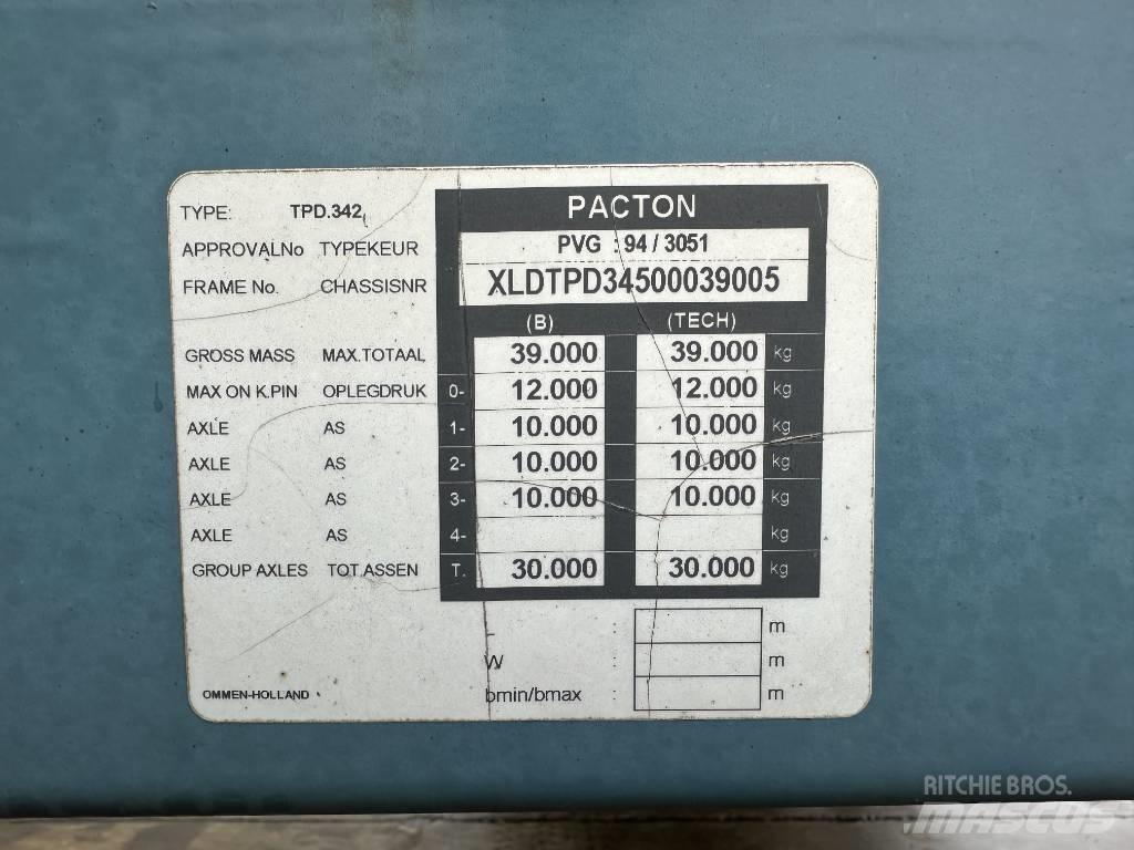 Pacton TPD 342 Platós / Ponyvás félpótkocsik