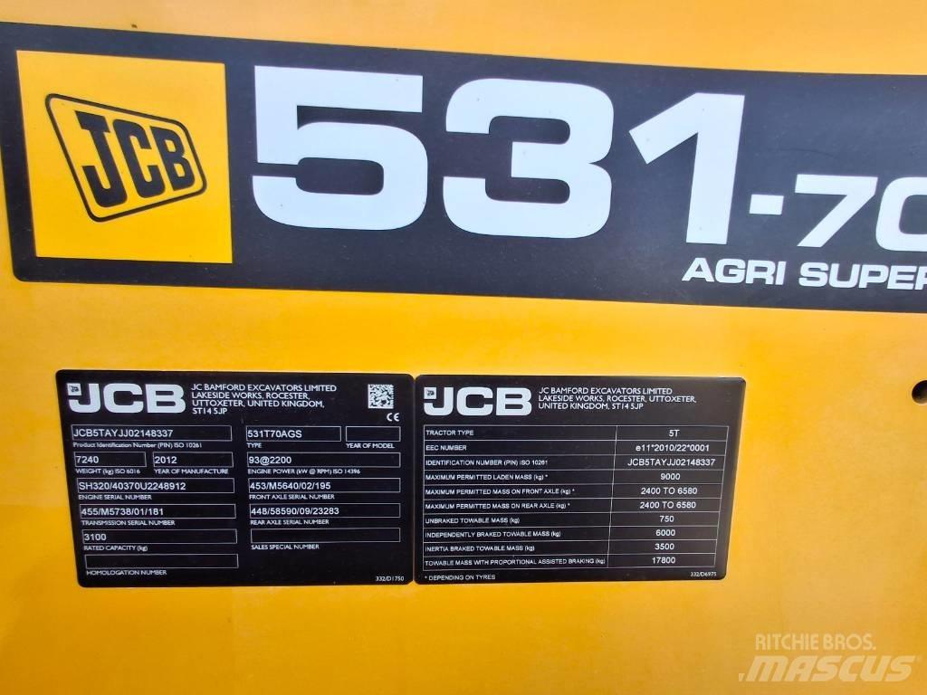 JCB 531-70 Teleszkópos mezőgazdasági rakodók