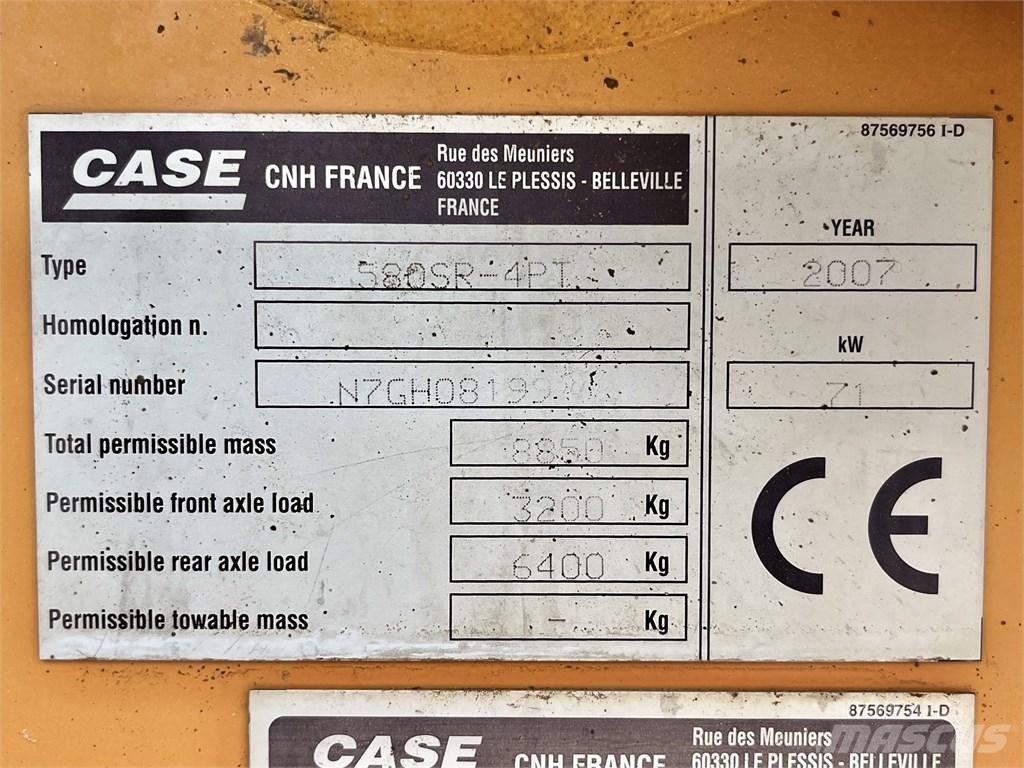 CASE 580 SR Kotrórakodók