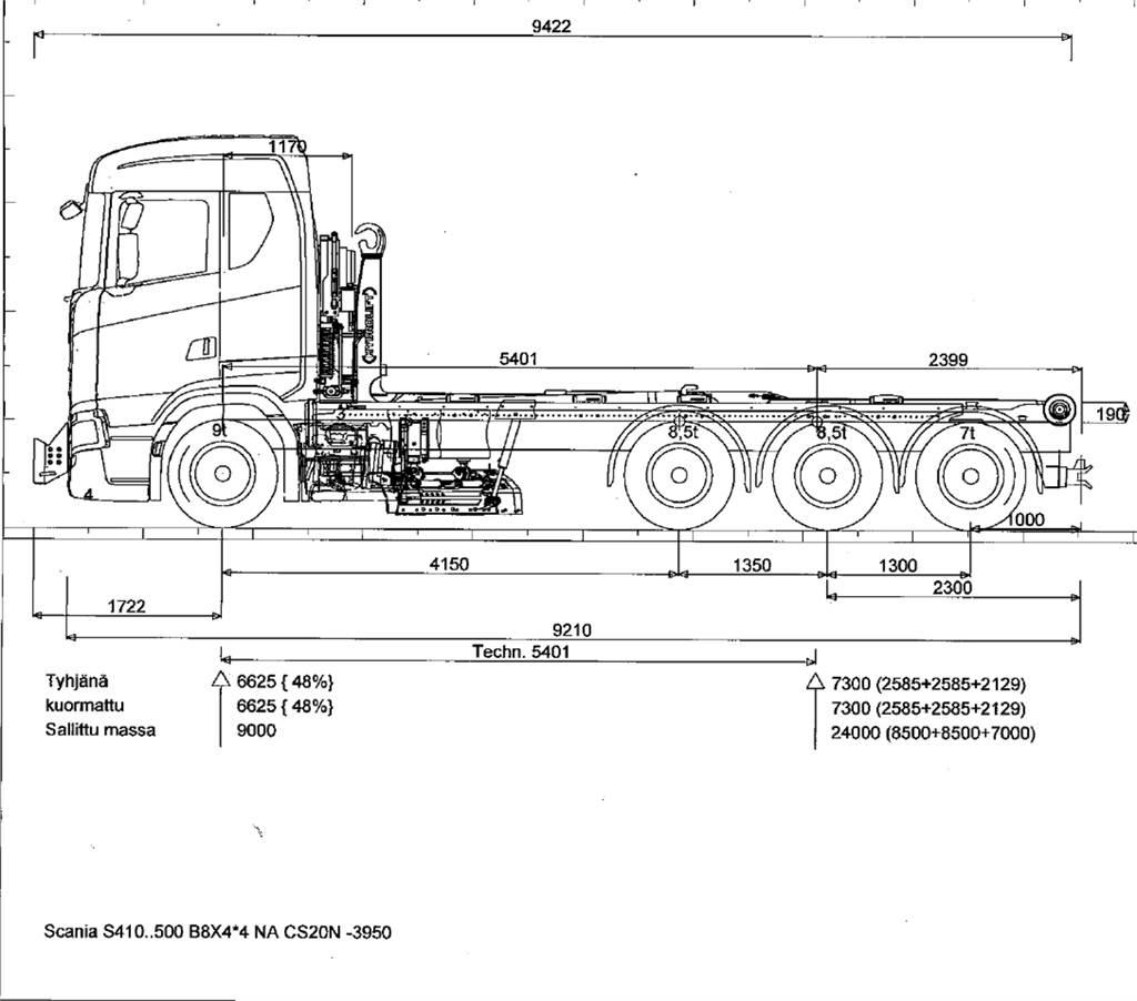 Scania R590 8x4 Horgos rakodó teherautók
