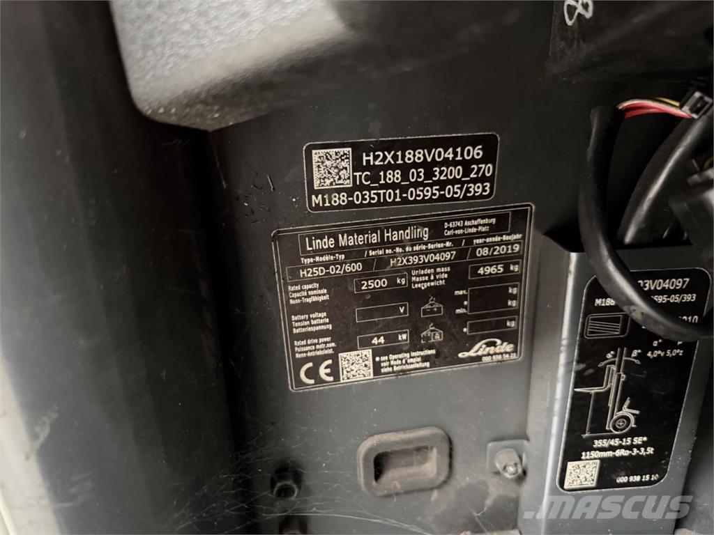 Linde H25D-02/600 Dízel targoncák