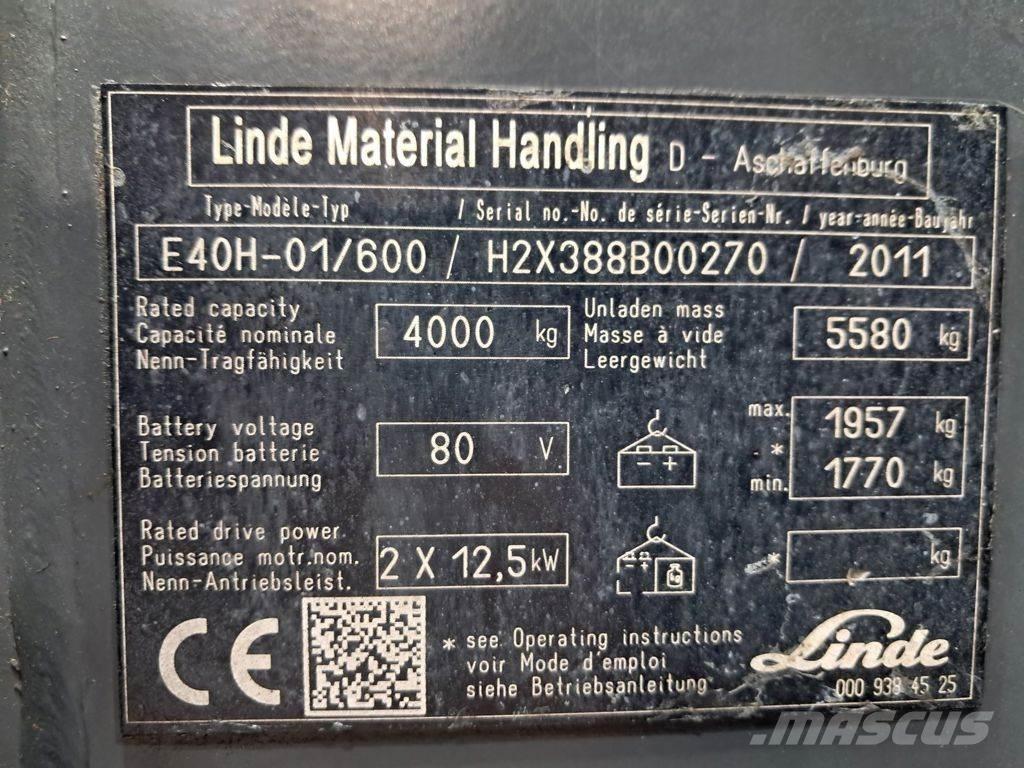 Linde E40H-01/600 Elektromos targoncák
