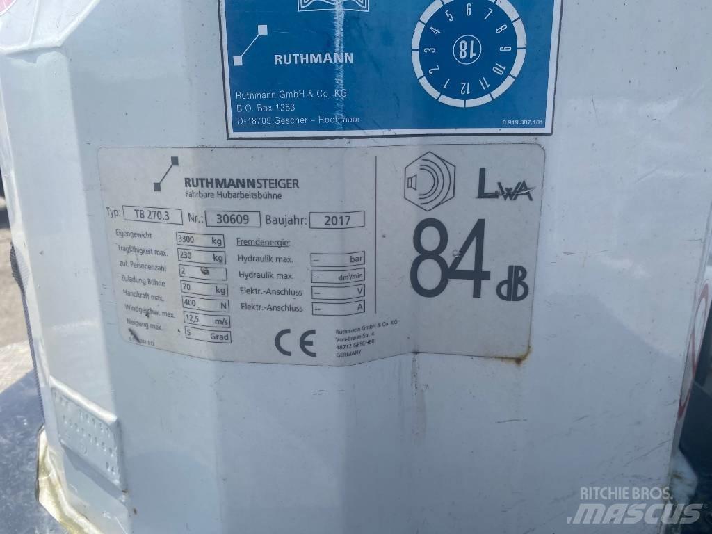 Ruthmann TB270.3 Teherautóra szerelt emelők és állványok