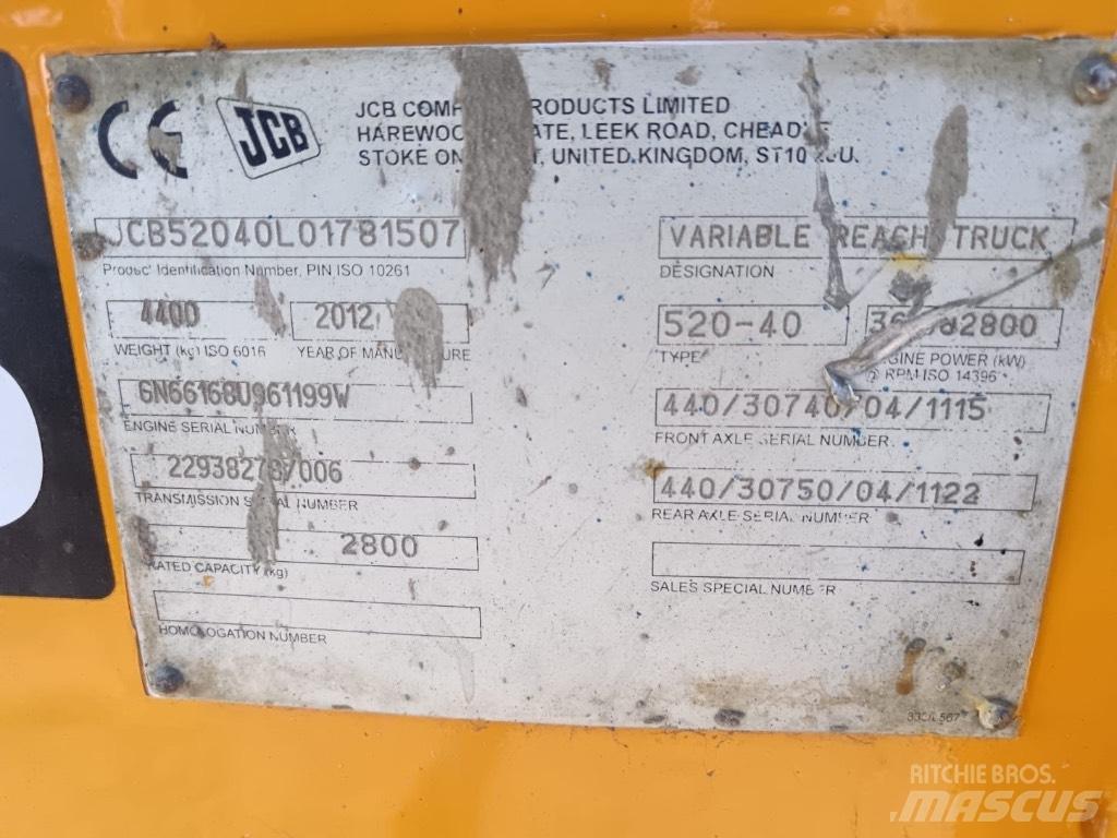 JCB 520-40 Teleszkópos rakodók