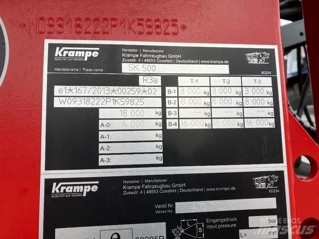 Krampe SK 500 Billenő Mezőgazdasági pótkocsik
