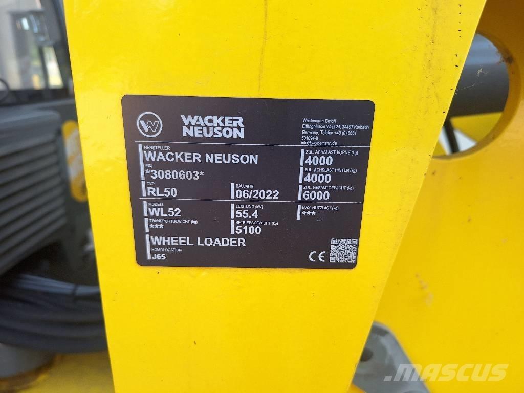Wacker Neuson WL 52 Gumikerekes homlokrakodók