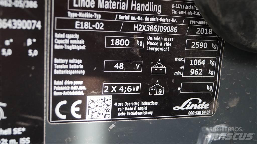 Linde E18L Elektromos targoncák