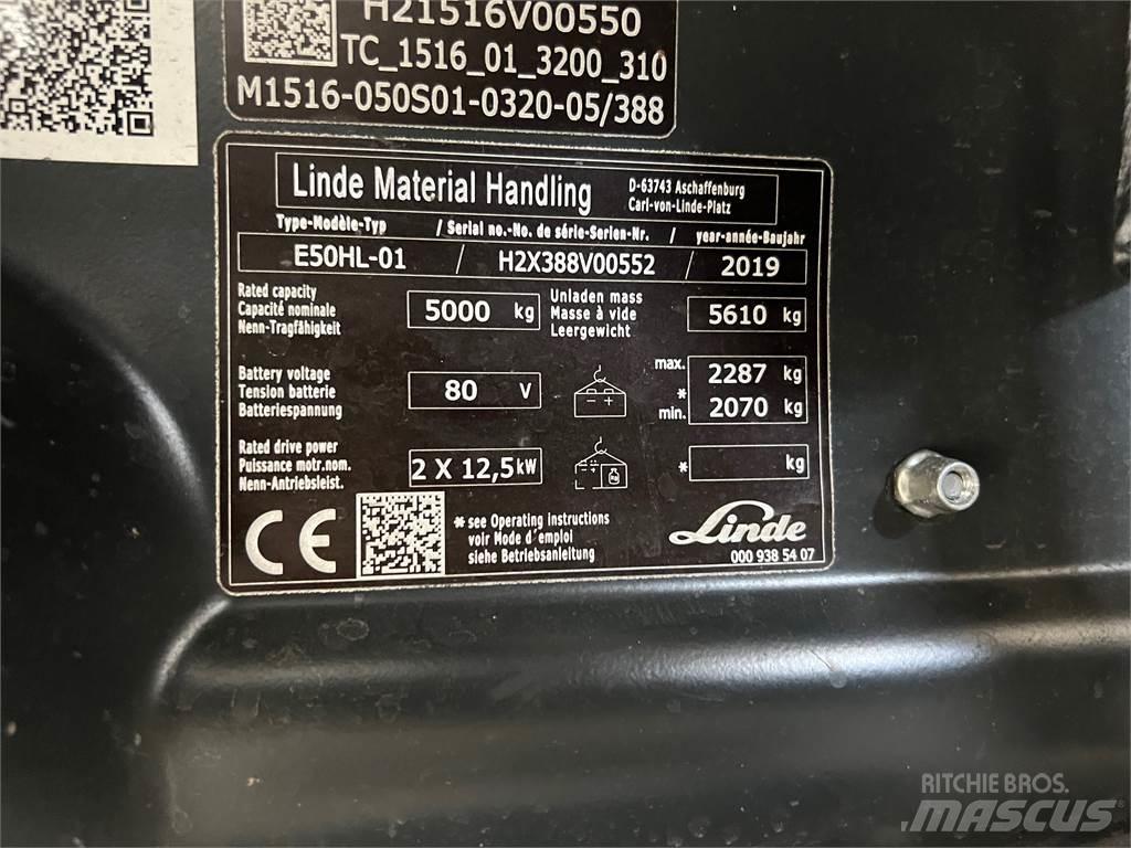 Linde E50HL-01 Elektromos targoncák