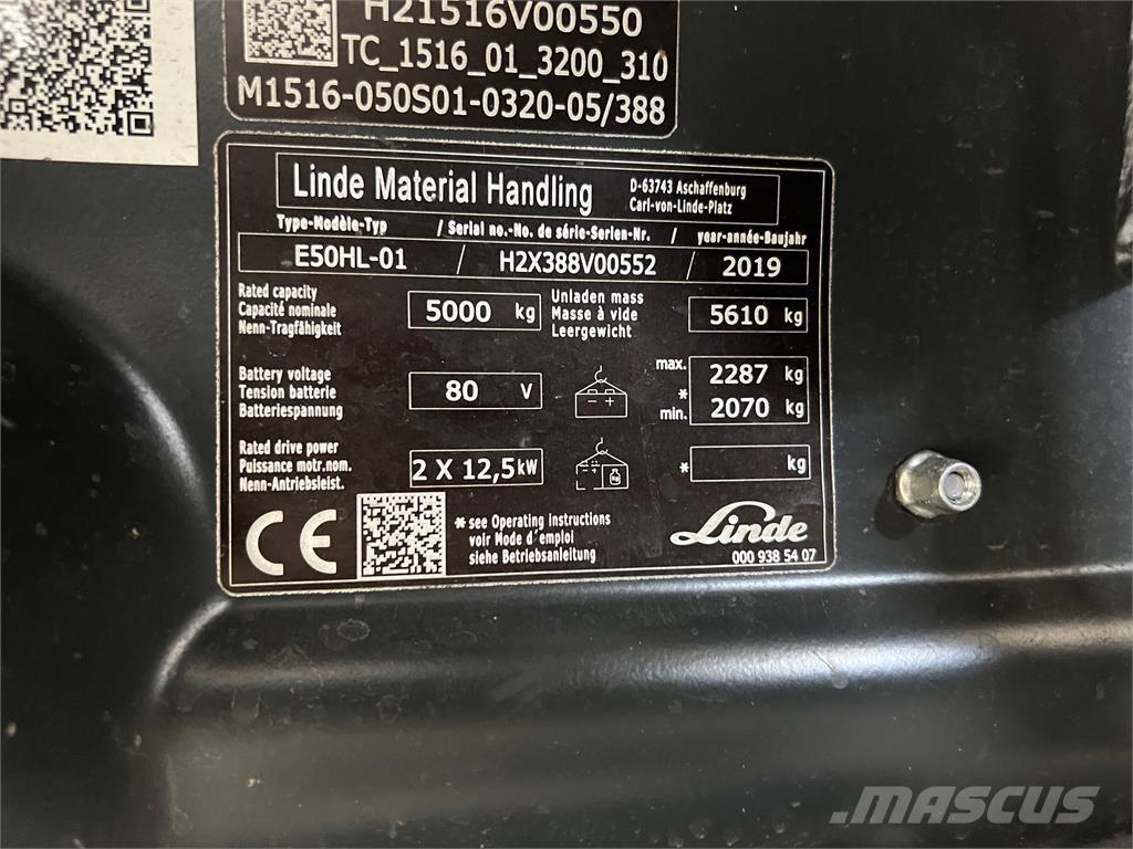 Linde E50HL-01 Elektromos targoncák