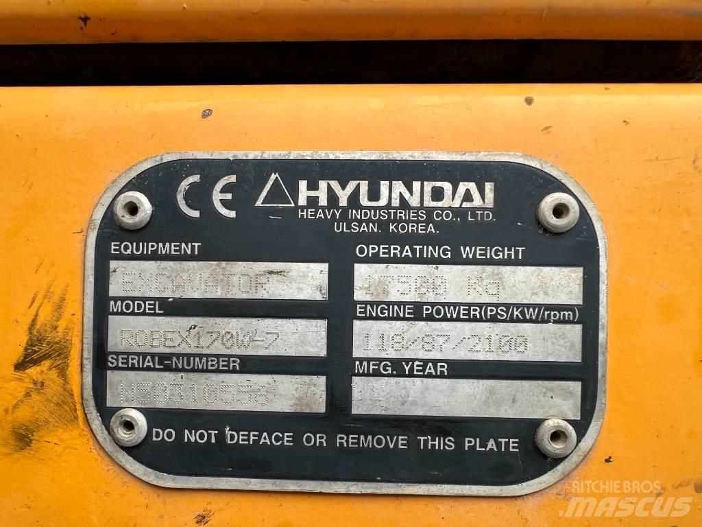 Hyundai R 170W-7 Gumikerekes kotrók