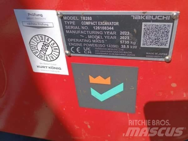Takeuchi TB 260 Mini kotrók < 7t