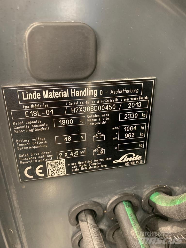 Linde E18 L Elektromos targoncák
