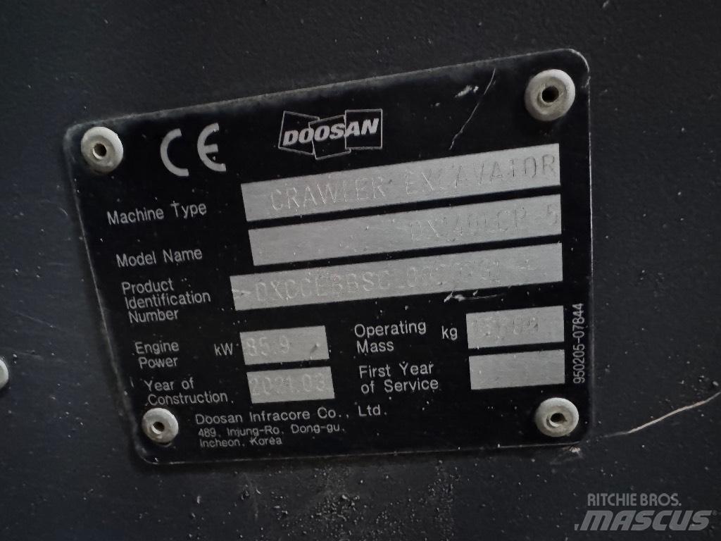 Doosan DX 140 LCR-5 Lánctalpas kotrók