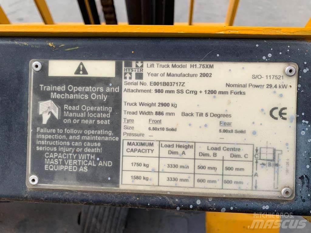 Hyster H 1.75 XM Gázüzemű targoncák