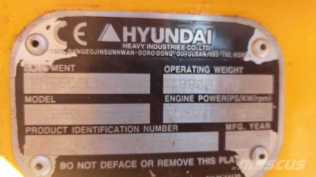 Hyundai HL 960 Gumikerekes homlokrakodók