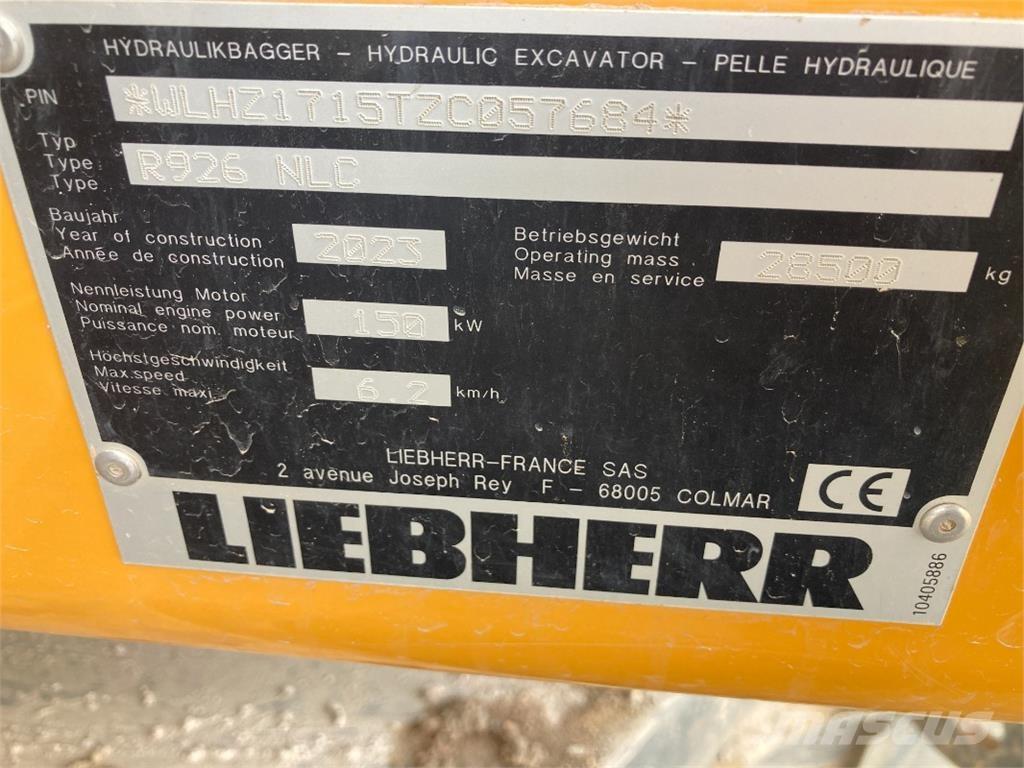Liebherr R926 Lánctalpas kotrók