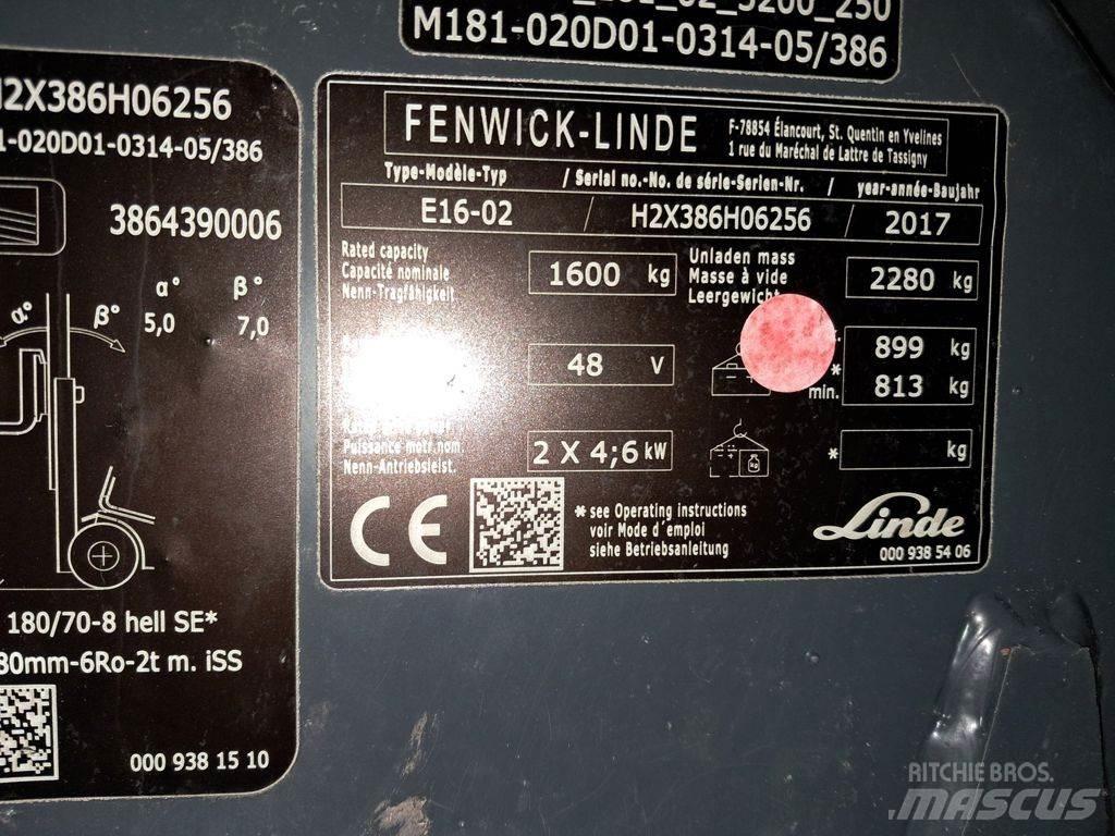 Linde E16-02 Elektromos targoncák