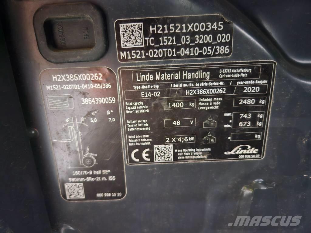 Linde E14 Elektromos targoncák