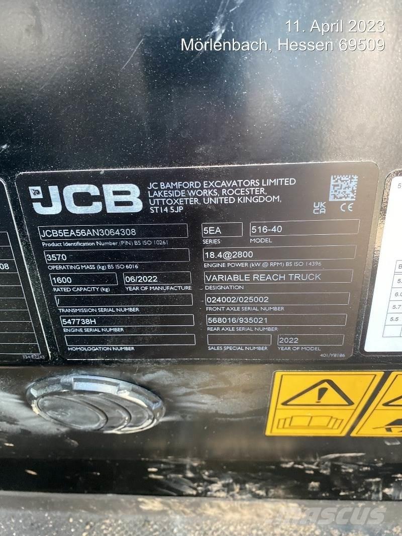 JCB 516-40 Teleszkópos rakodók