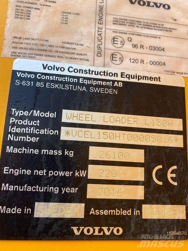 Volvo L 150 H Gumikerekes homlokrakodók