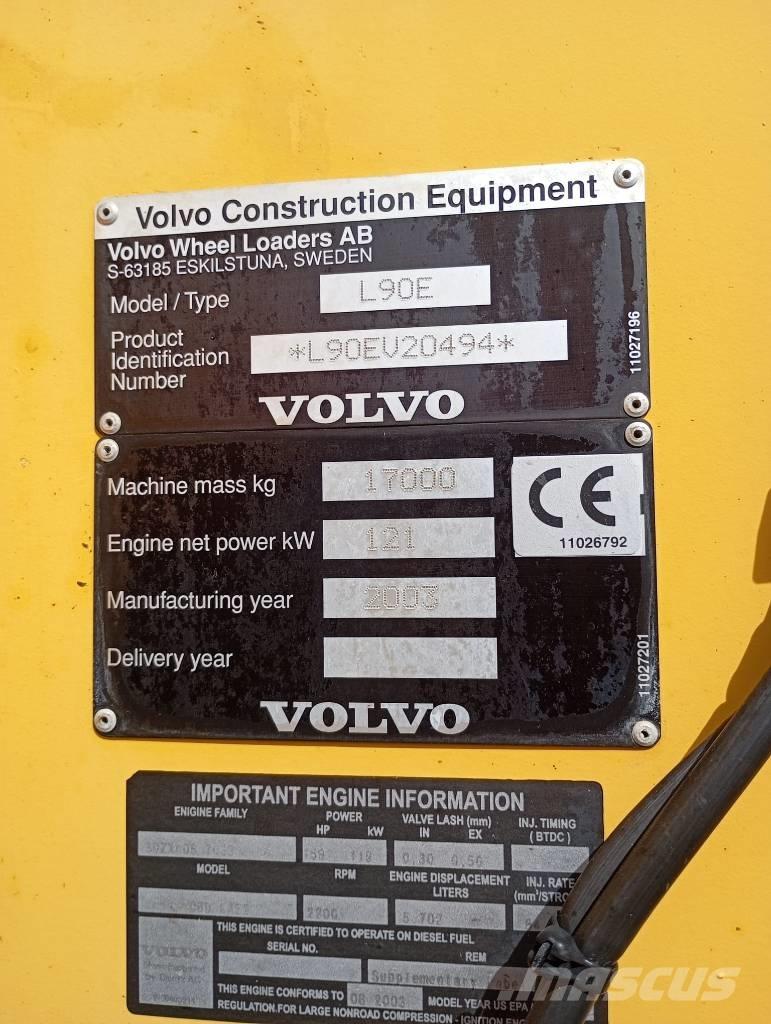 Volvo Radlader L90E Gumikerekes homlokrakodók