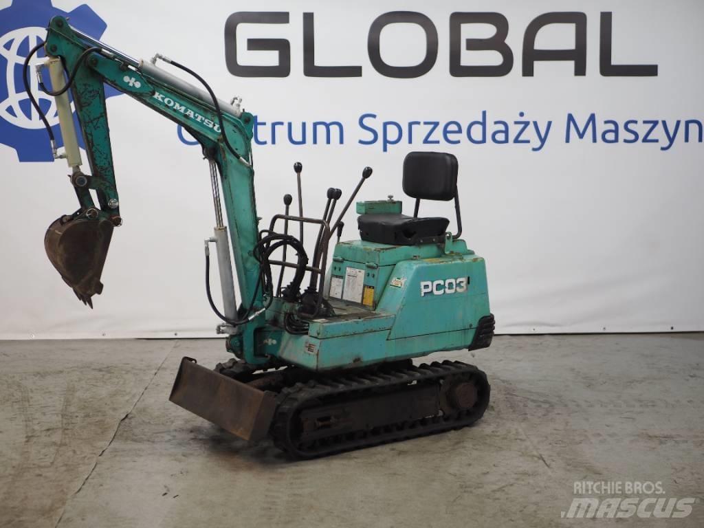 Komatsu PC03-1 Mini kotrók < 7t
