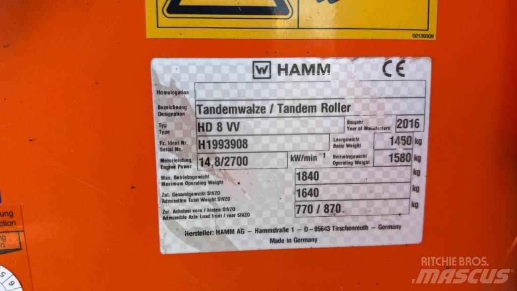 Hamm HD 8 VV Ikerdobos hengerek