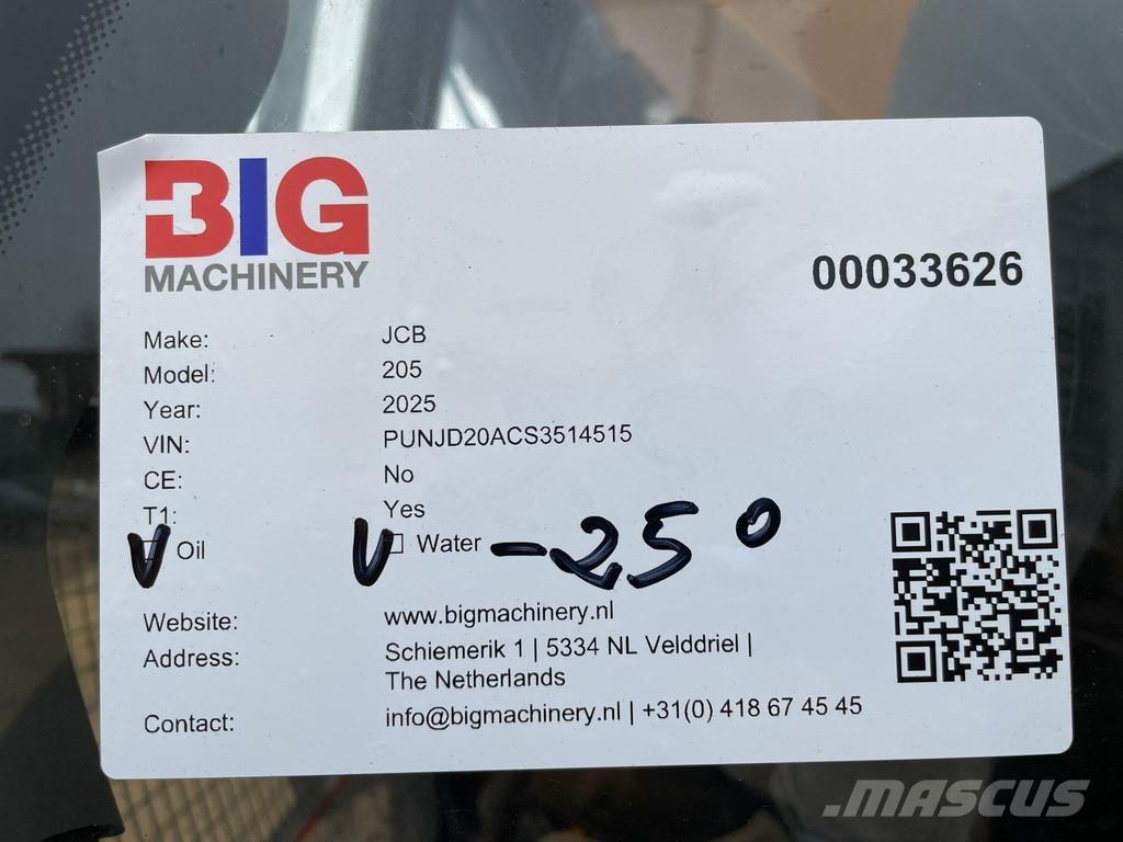 JCB 205 Lánctalpas kotrók
