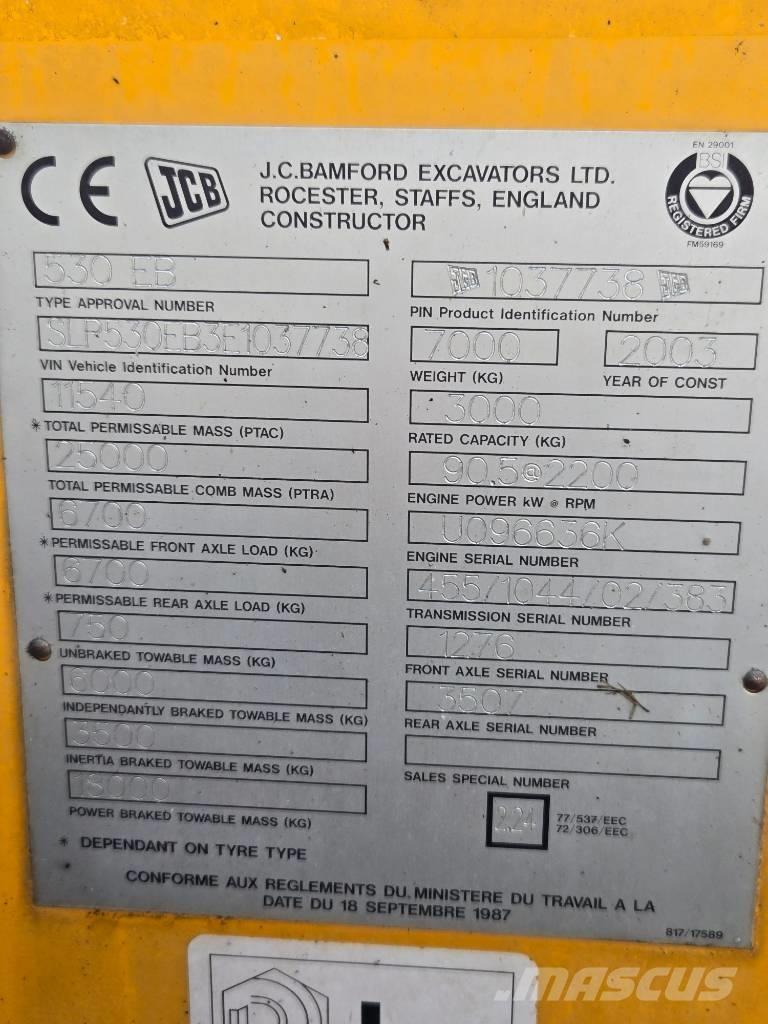 JCB 530 Teleszkópos rakodók