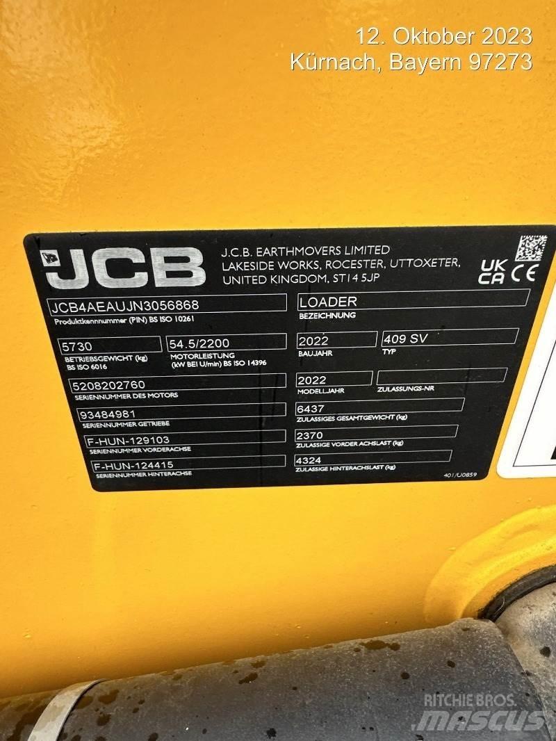 JCB 409 Gumikerekes homlokrakodók