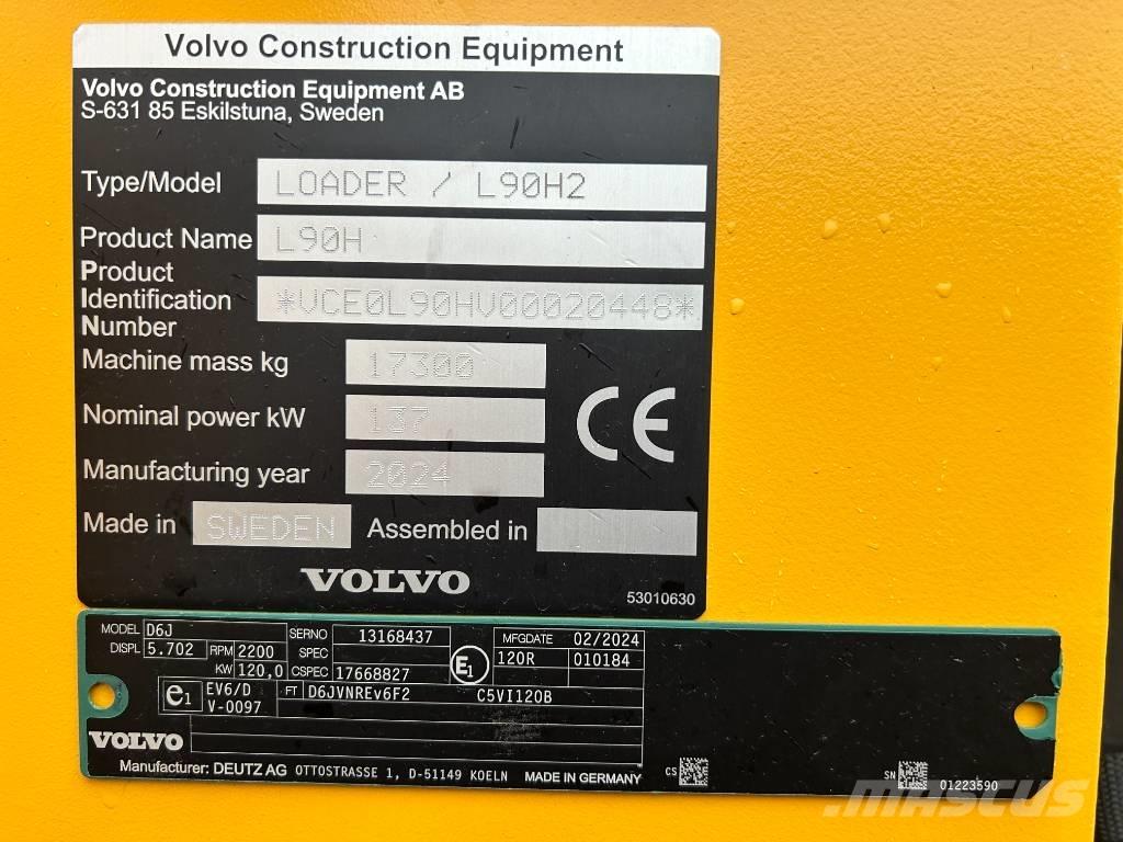 Volvo L 90 H 2 Gumikerekes homlokrakodók